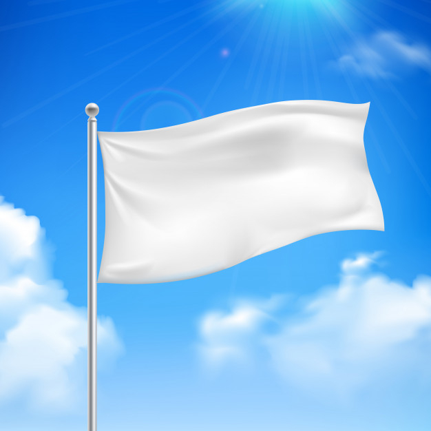 White flag, resembling peace among nations