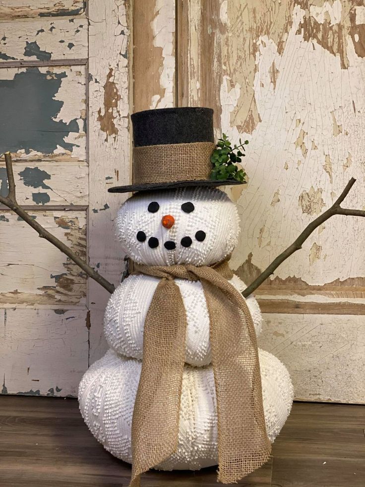 A dressed up snow man