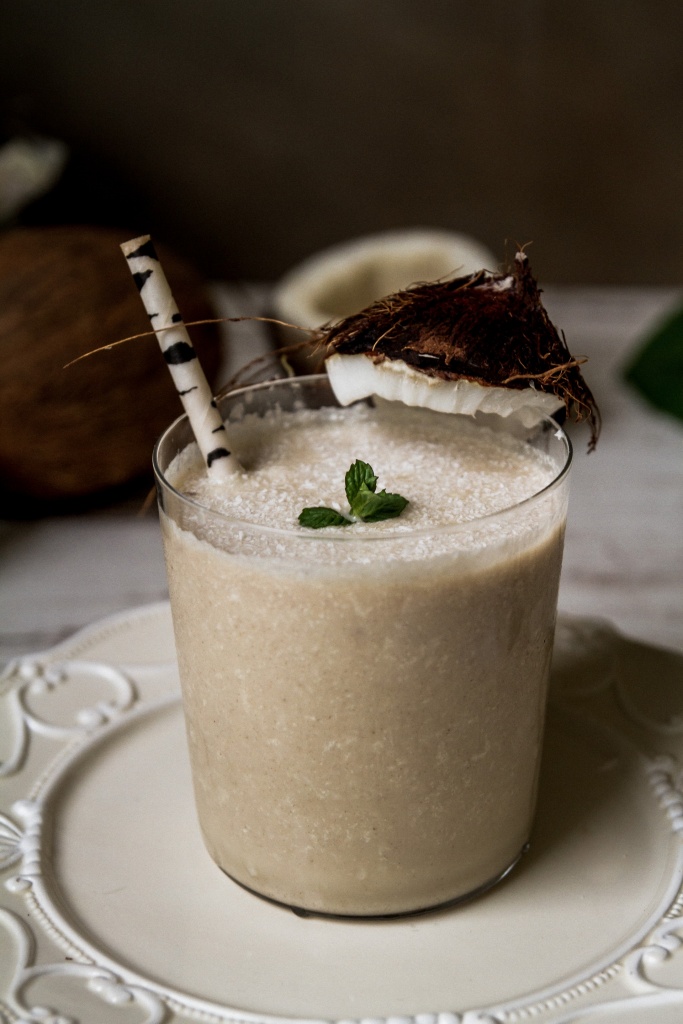 A smoothie of coconut and sugar