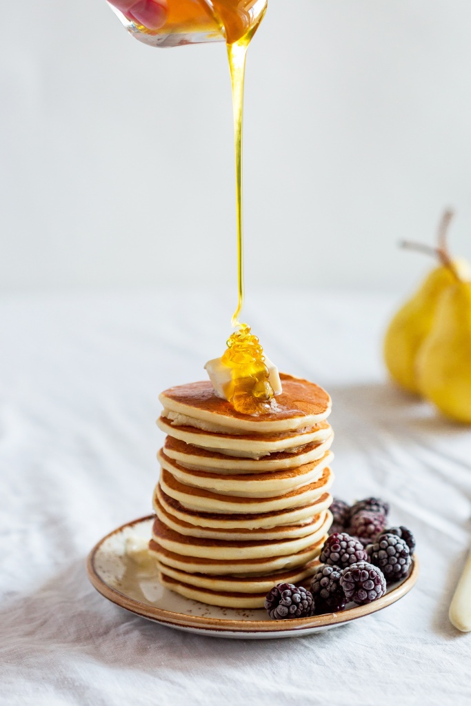 Maple syrup used on pancakes