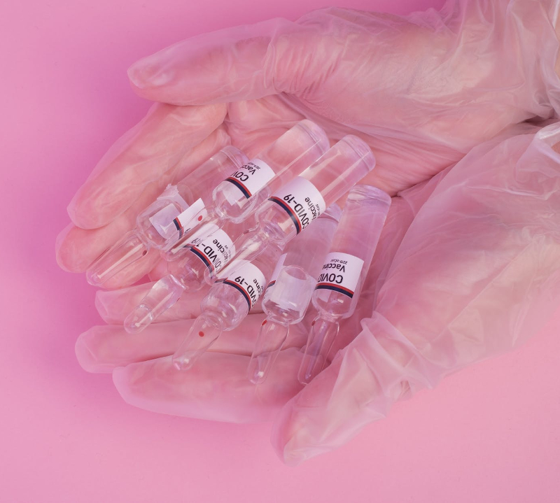 Holding COVID Vaccine Vials